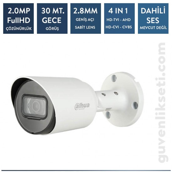 Dahua HAC-HFW1200T-0280B 2MP HDCVI IR Bullet Kamera